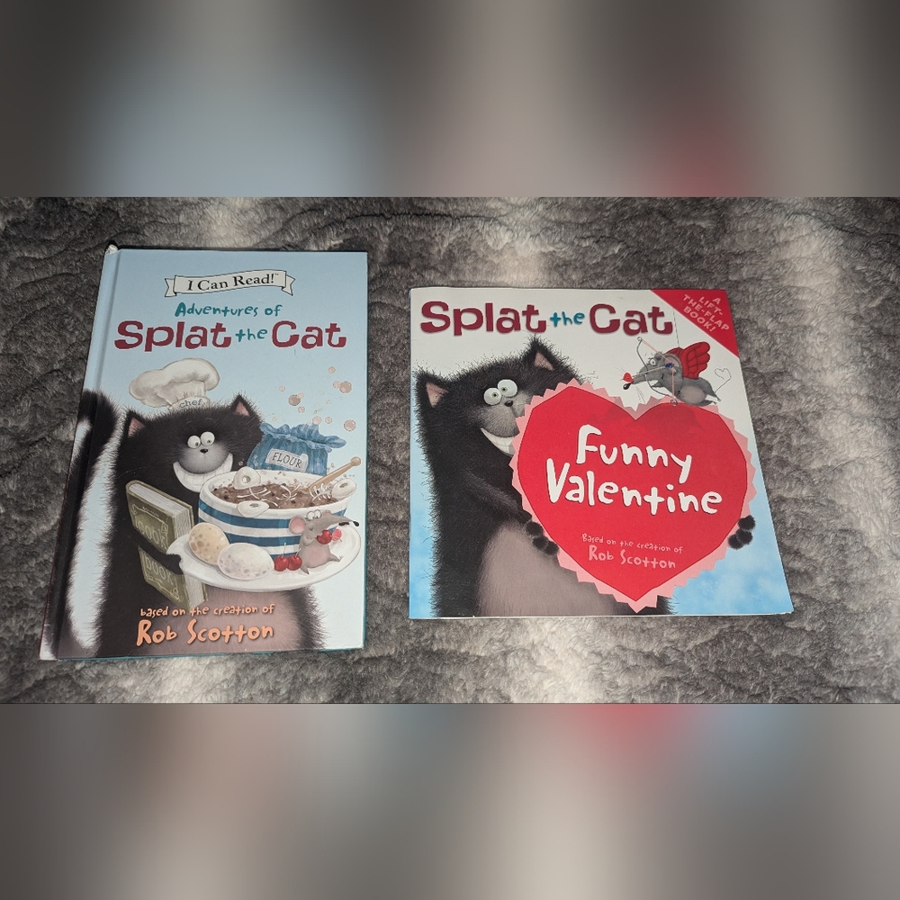 Splat the Cat: Funny Valentine- PB, & Adventures Of Splat The Cat, HC Great Cond